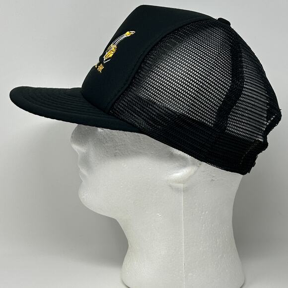 Vintage 90s Graco Robotics Inc Trucker Hat Baseball Cap GRI Mesh Snapback Black - Picture 6 of 9